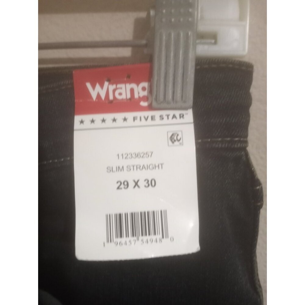 NWT New Men's Wrangler Premium Slim Straight Stretch Denim Jeans 29X30 Blue - Picture 3 of 10